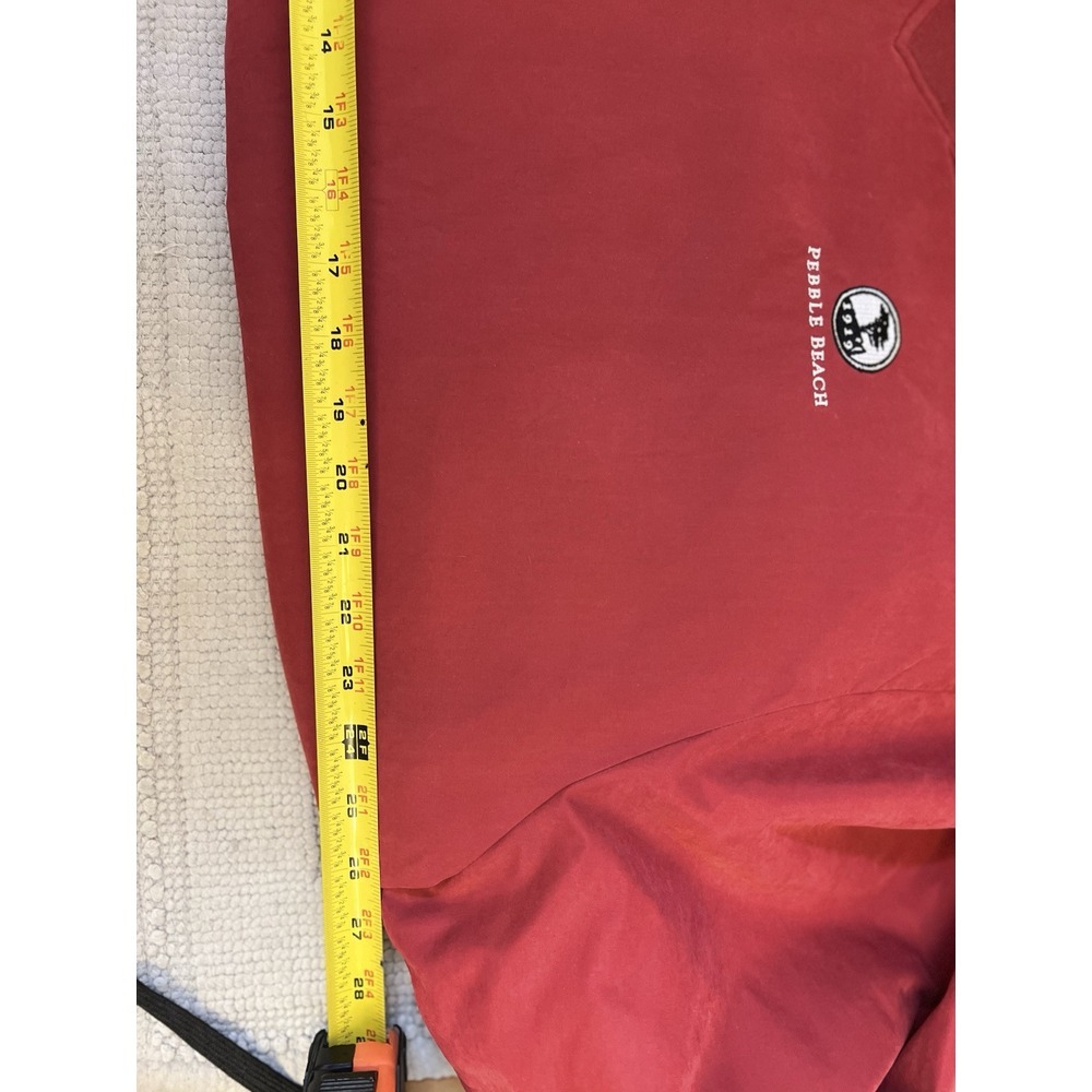 Pebble Beach Collection Men's L Pullover Windbreaker Red Embroidered Logo - Picture 6 of 6